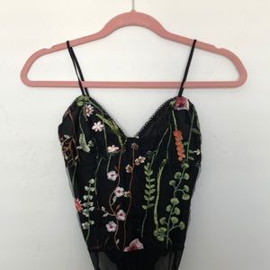 Floral Mesh Bodysuit
